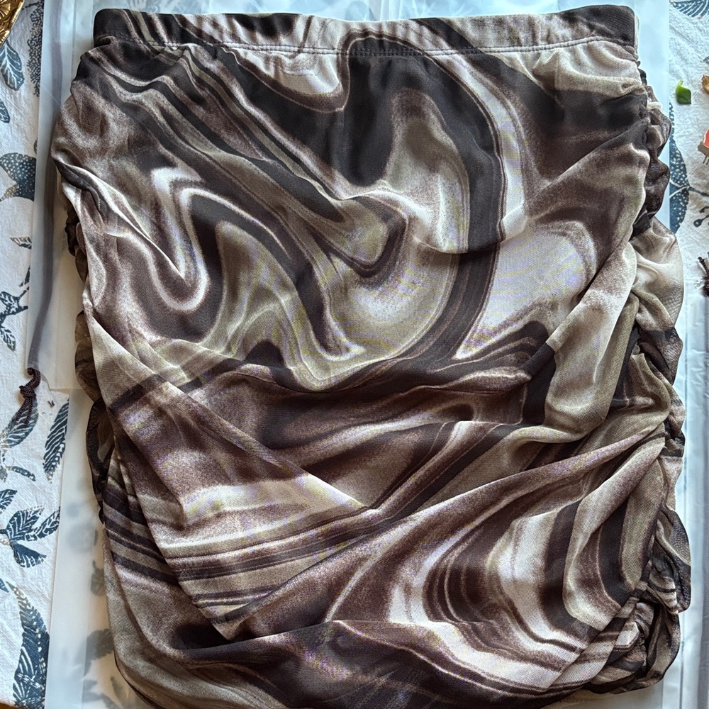 Swirled Brown and Cream Shirt